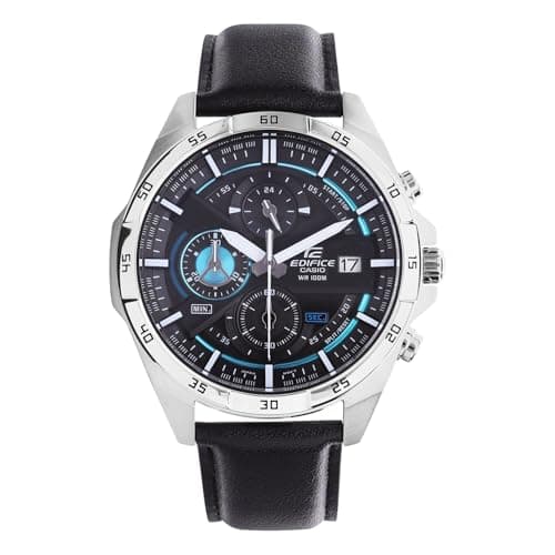Image of Casio Mens Quartz Watch, Chronograph Display and Leather Strap EFR-556L-1AVUEF,Black