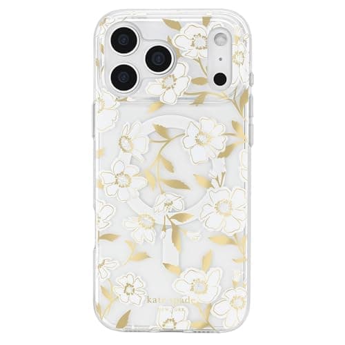 Image of Kate Spade New York iPhone 17 Pro Max Case - Compatible with MagSafe - Designer Phone Case - Sunshine Floral Gems