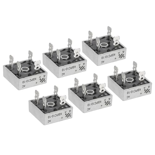 Image of PATIKIL KBPC10-10 Rectifier Diode, 6 Pcs Bridge Rectifier 10A 1000V Electronic Silicon Diodes for Converting AC Power to DC Power, White