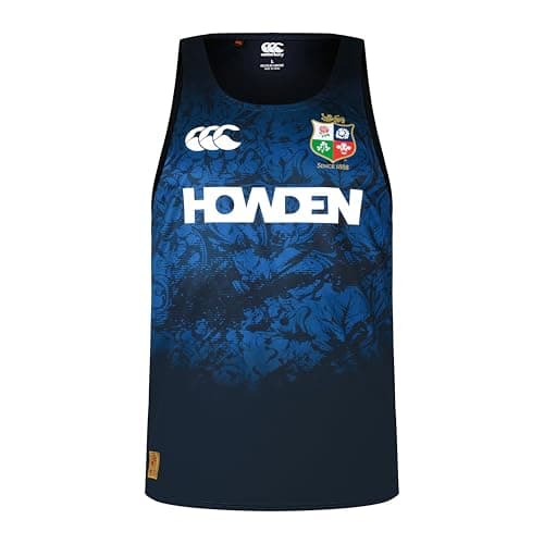 Image of Canterbury Men's British & Irish Lions Canterbury Superlight Singlet | Lightweight Rugby Vest | Breathable | Official British & Irish Lions Licensed Product Technical Vest, Dark Sapphire, S