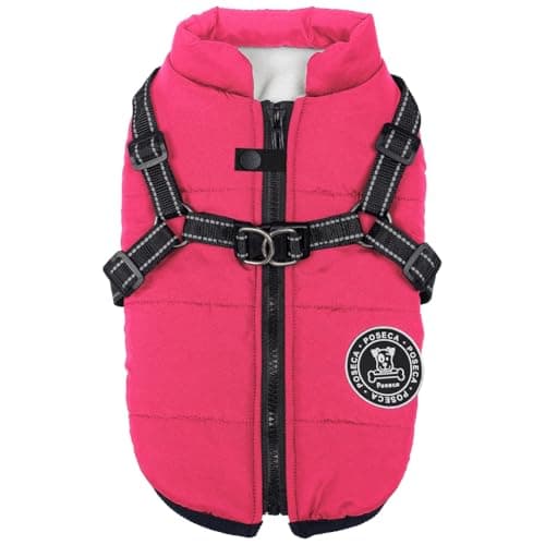 Image of Poseca Waterproof Winter Coat for Small Dogs - Warm Vest Jacket with Harness for Small Medium Large Dogs
