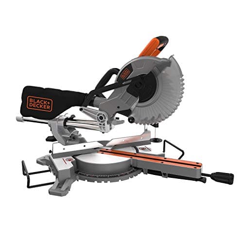 Image of BLACK+DECKER - BES700-QS Miter Saw - 1600 W, 5000 RPM, Blade Diameter 216 mm, Cutting Depth Up to 305 mm, Shadow Line Indicator, Dust Collector Bag