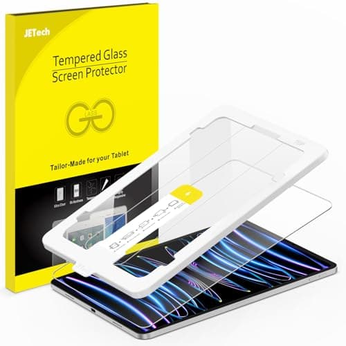 Image of JETech One Touch Install Screen Protector for iPad Pro 11-Inch (2022/2021/2020/2018 Model) and iPad Air 5/4 10.9-Inch, Tempered Glass Film with Auto Alignment Tool Kit, HD Clear