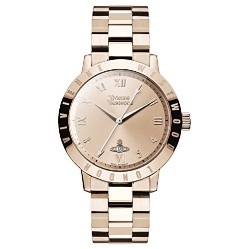 Image of Vivienne Westwood Bloomsbury Women's Quartz Watch with Rose Gold Dial Analogue Display and Rose Gold Stainless Steel Bracelet VV152RSRS