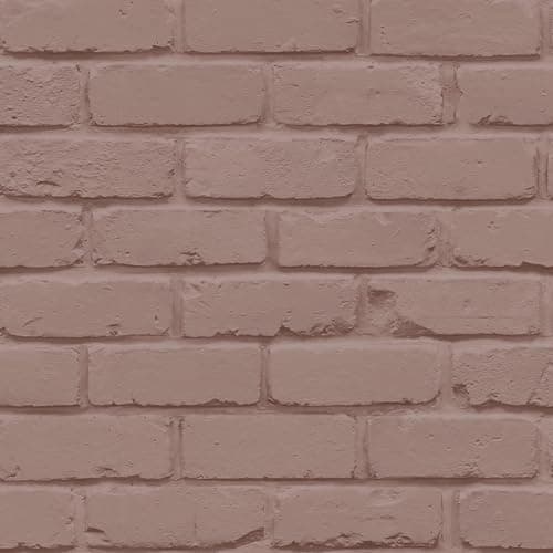 Image of Fine Decor FD43601 Painted Brick Wallpaper, Pink