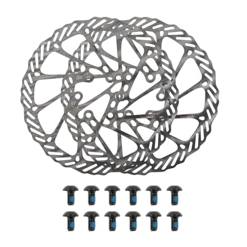 Image of Anhoer 2Pcs Bike Disc Brake Rotor 180mm Stainless Steel Floating Rotor with 6 Bolts for Road Mountain Bike BMX MTB Brake Systems (180mm)