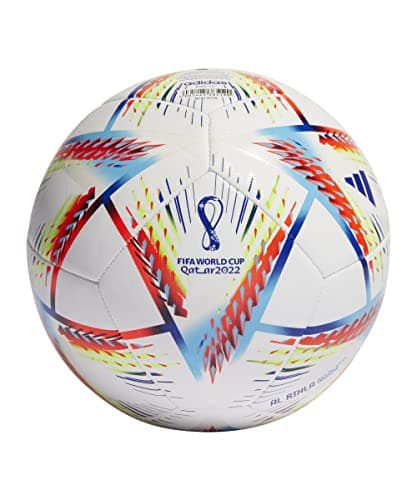 Image of adidas Unisex Al Rihla Training Football, White/Panton, 5