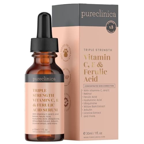 Image of Triple Strength Vitamin C, E & Ferulic Acid Serum (w/Retinol & double weight Hyaluronic Acid) - 30ml / 1 fl oz