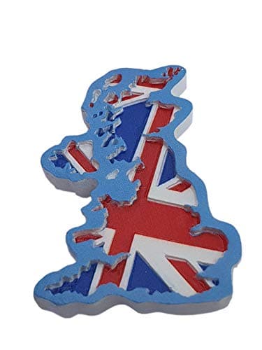Image of Fridge Magnets Union Jack Great Britain Map British Flag Souvenir from London England UK/Red White Blue Kitchen Home Decoration