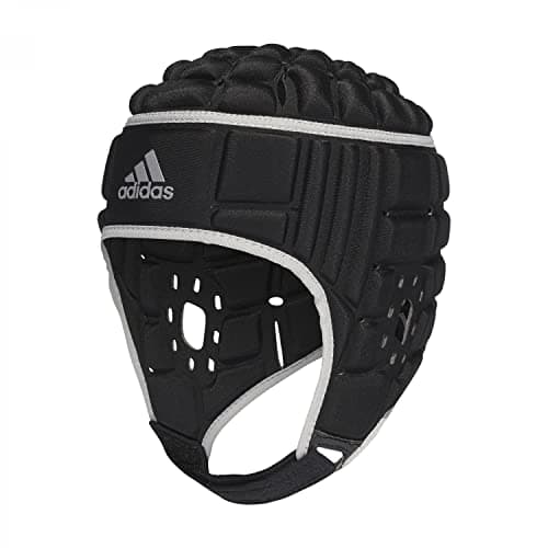 Image of Adidas Men Rugby Head Guard - Black/Matte Silver, Medium