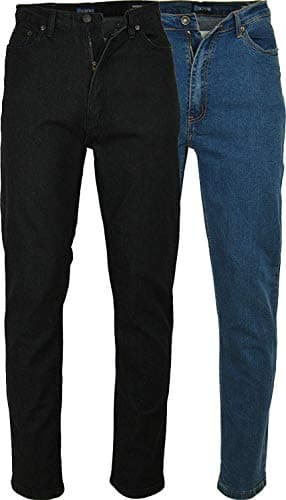 Image of New Mens Rockford Carlos Jeans - Comfort Fit Stretch Denim Jeans Chino Trousers Pants-STONEWASH-34Wx32R