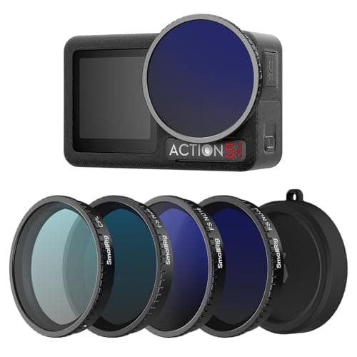Image of SMALLRIG ND Filter Kit for DJI Osmo Action 5 Pro/Action 4, 5 Pack CPL FS ND8 ND16 ND32 Snap-On Polarizing Neutral Density Filters & Lens Silicone Cover, HD Optical Glass/Multi-Coated Lens Filters 5411