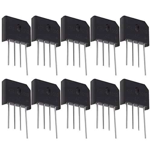 Image of VGOL 10pcs KBU1010 Bridge Rectifier Bridge Lead Diode 1000V 10A Single Phases Diode Bridge Rectifier for Electronic Circuits Household Appliances