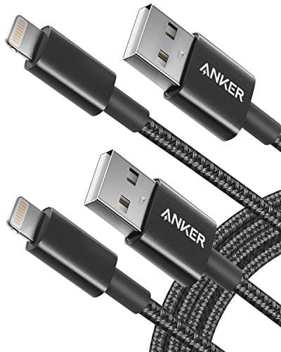 Image of Anker iPhone Charger Cable, (2-Pack) 6ft/1.8m, Premium Nylon USB-A to Lightning Cable, MFi Certified Cable for iPhone 14 Plus 14 14 Pro Max 13 13 Pro 12 11 X XS XR