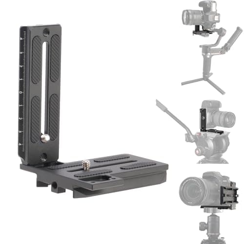 Image of FOTGA L Bracket Vertical Camera Quick Release Plate for Zhiyun Crane 2 3 LAB Weebill 2 3 Weebill-S Gimbal Stabilizer for DJI Ronin SC2 RS2 RS3 RS4 Compatible with Manfrotto Tripod Ball Head