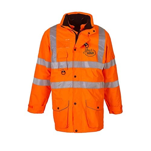 Image of Yoko Hi Vis Multi-Function Breathable & Waterproof 7-In-1 Jacket (3XL) (Hi Vis Orange)