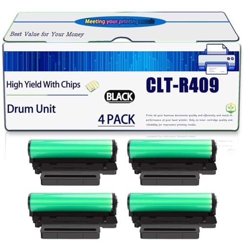 Image of Compatible for Samsung CLT-R409 Drum Unit Work for CLP-310 CLP-310N CLP-315 Printers, High Yield 32000 Pages, with Chip (4 Pack Black)