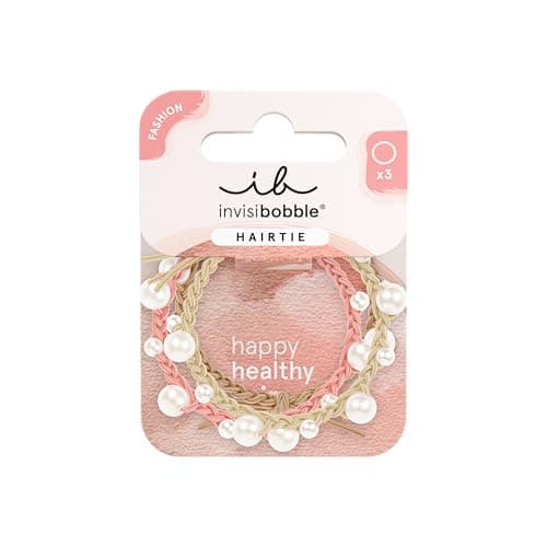 Image of invisibobble - HAIR TIE Princess Pearl - Set of 3 Spiral Hair Bobbles with Pearls for Elegant Hairstyles - Hair Bobbles for Women and Girls - Trendy Look, Secure Hold Healthy Hair