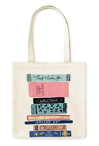 Image of Kate Spade New York Canvas Tote Bag with Interior Pocket, Stack of Classics