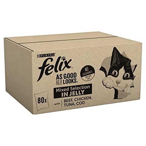 Image of Felix As Good As It Looks Cat Pouches Mixed In Jelly 100g (80 Pouches