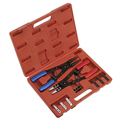 Image of Sealey Ak8500 Circlip Pliers Set Internal/External 265Mm Heavy-Duty