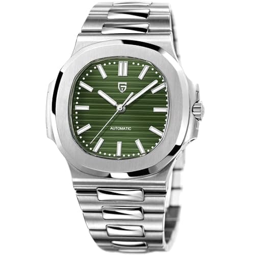 Image of RollsTimi Pagani Design PD-1728 Men's Automatic Watch 40mm Stainless Steel Case, Sapphire Crystal, ST16 Automatic Chronograph Movement (Green PD-1728)