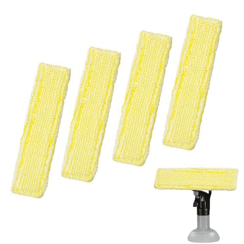 Image of Noenaeni 4Pcs Window Vac Cleaning Pads for Karcher WV2 WV5 WV6 Plus Premium Accessories, High Density Microfibre Replacement Pads for Karcher Window Cleaner Accessories (Without Bottle)