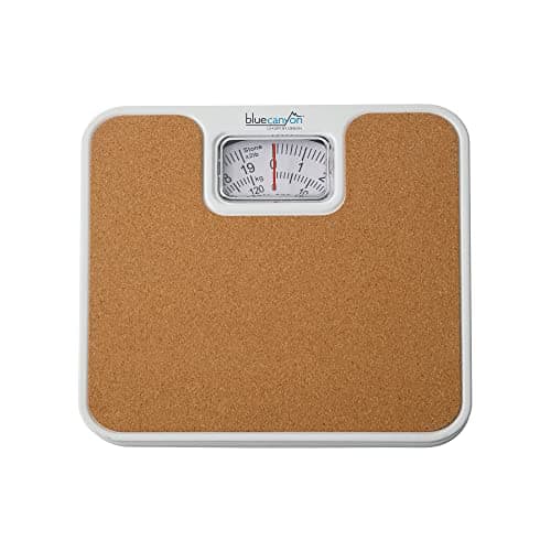Image of Blue Canyon Mechanical Z Series Bathroom Scales| Measure Body, Luggage Weight| Maintain Fitness| kg/lb Unit Readings| 125kg Max Capacity| High-Precision Mechanics| Accurate Bathroom Scale (Cork)