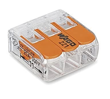 Image of SHINN THON UK Wago 221-413 Lever-Clamp 3-Way Connectors Terminals Pack of 1