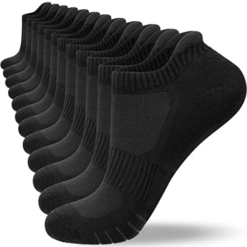 Image of Natugloe Trainer Socks Cushioned Anti-Blister Ankle Socks Breathable Sports Running Athletic for Men Women 6 Pairs