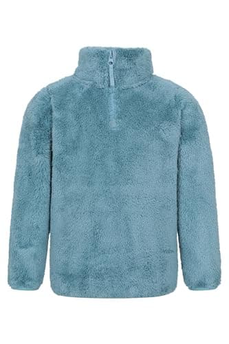 Image of Mountain Warehouse Teddy Kids Unisex Half-Zip Fleece - Lightweight Breathable, Warm & Cosy, Sweatshirt For Boys & Girls - Best for Spring Summer & Outdoors Teal Kids Size 7-8 Years