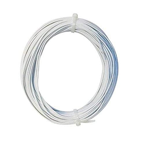 Image of Merriway BH01469 2-Core Standard Figure 8 Solid Copper Thermostat Wire Cable, Door Bell Intercom Phone Entry, 0.5mm White, Metres (33 feet) Meters, 10 m
