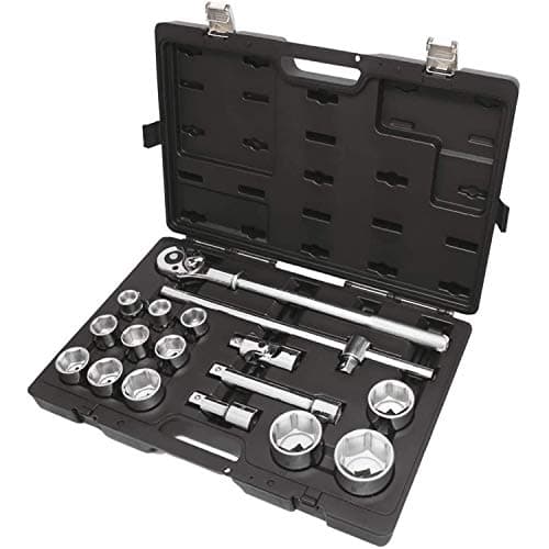 Image of Beta 928E/C17 3/4" Hex Socket Set with 5 Drive Tools - Black - Sizes 22-24-27-30-32-34-36-38-41-46-50-55mm - Heavy Duty and Durable - 928E/C17