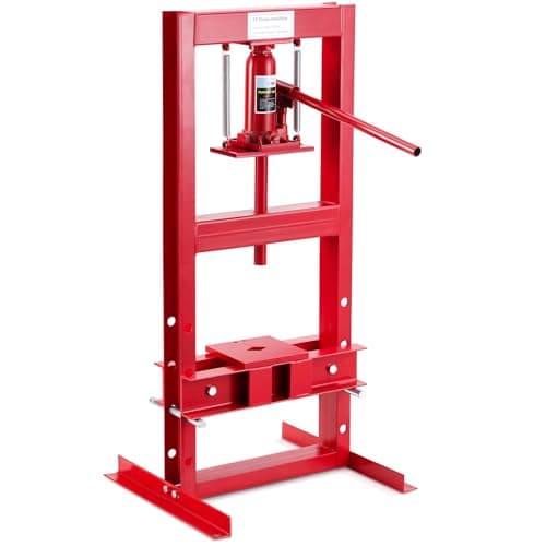 Image of 6 Ton Hydraulic Shop Press, Heavy Duty h-Frame Benchtop Press with Anti-Overpressure Relief Valve, Floor Workshop Press with Enhanced Pressure Bearing Capacity for Bending, Straightening, Garage