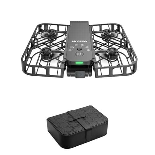 Image of HOVERAir X1 Drone with Camera, Self-Flying Camera Drone with Follow Me Mode, Foldable Mini Drone with HDR Video Capture, Palm Takeoff, Intelligent Flight Paths, Hands-Free Control Black (Standard)