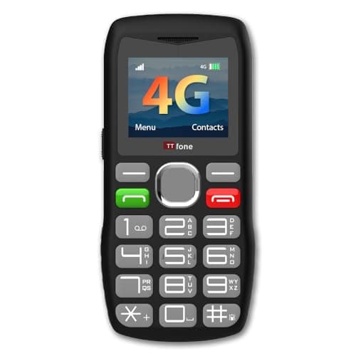 Image of TTfone TT890 4G Senior Phone – Easy to Use Big Button Mobile Phone with Emergency Assistance Button, USB-C Charging, Bluetooth, Camera – Unlocked (with USB Cable)