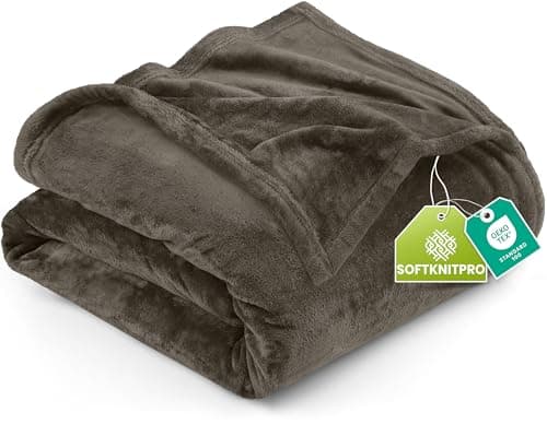 Image of Utopia Bedding King Fleece Blanket 259x228cm 300GSM – Extra Large Soft Fluffy Versatile Luxury Decorative Throws For Sofa, Bed & Settees – Warm Breathable Cosy Gift For Men & Women, Brown