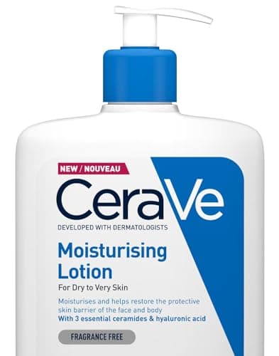 Image of CeraVe Moisturising Lotion, With 3 Essential Ceramides and Hyaluronic Acid, Lightweight Hydration for Dry to Very Dry Skin, Face & Body Lotion, Fast Absorbing, Dermatologist Developed, 1 Litre