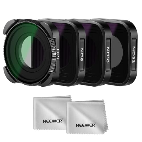 Image of NEEWER ND Filter Set Compatible with GoPro Hero 13 12 11 10 9, 4 Pack (ND8 ND16 ND32 CPL) Multicoated HD Neutral Density Polarizer Action Camera Lens Filter Accessories Kit
