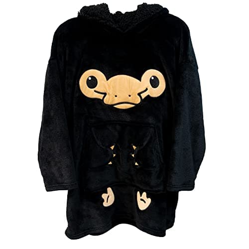 Image of Bioworld Fantastic Beasts Niffler Kids Snuggle Oversized Hoodie, One Size Black