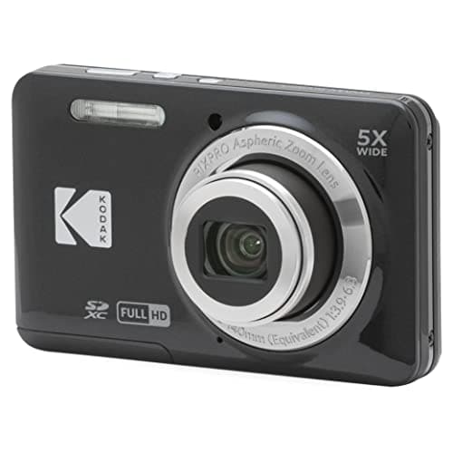 Image of Kodak PIXPRO FZ55-BK 16MP CMOS Sensor Digital Camera 5X Optical Zoom 28mm Wide Angle 1080P Full HD Video 2.7" LCD Vlogging Camera (Black)