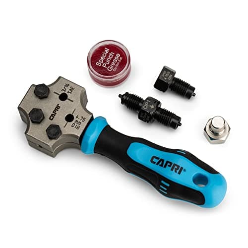Image of Capri Tools 3/16 in. Dual Head Flaring Tool, Makes 4.75 mm ISO/DIN Bubble Flare and 3/16" SAE Double Flare