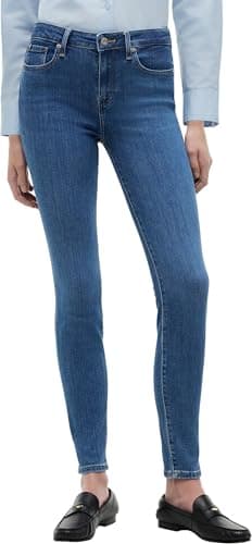 Image of Tommy Hilfiger Women’s Como Skinny Fit Jeans, Blue (Nos Mid Blue), 30W/29L
