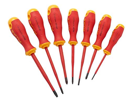 Image of Fluke Insulated 7 units Screwdriver Kit, 1,000 V (3 slotted, 2 Phillips, 2 square), IKSC7