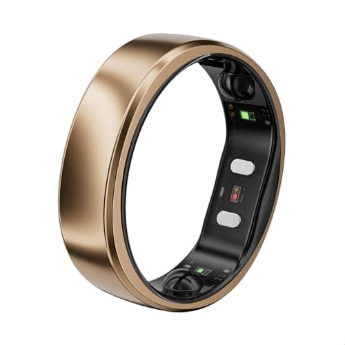 Image of RingConn Gen 2 Air, Ultra-Thin AI Smart Ring, Size First with Sizing Kit, 10-Day Battery Life, Sleep/Heart Rate/Stress/Fitness Tracker, Compatible with Android & iOS - Size 6, Dune Gold