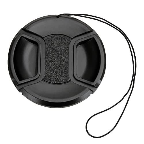 Image of BOWONG Universal Center Pinch Snap-on Front Lens Cap 40.5mm 46mm 49mm 52mm 55mm 58mm 62mm 67mm 72mm 77mm 82mm For Canon Nikon Sony Pentax Olympus Fuji Camera with String (67mm)