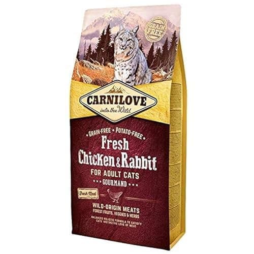 Image of Carnilove Carnilove Fre Chicken & Rabbit Gourmand Dehydrated Cat Food 400 g - Pack of 19 x 21 g - Total: 400 g