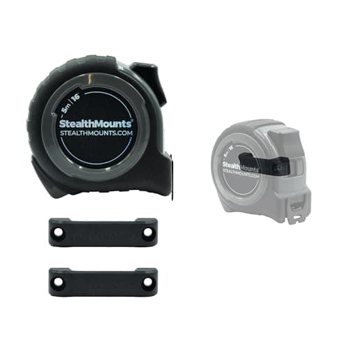 Image of StealthMounts 5m Tape Measure with Bench Belts – Heavy Duty Measuring Tape with Belt Clip & Tool Mounting System for Workshop Organisation