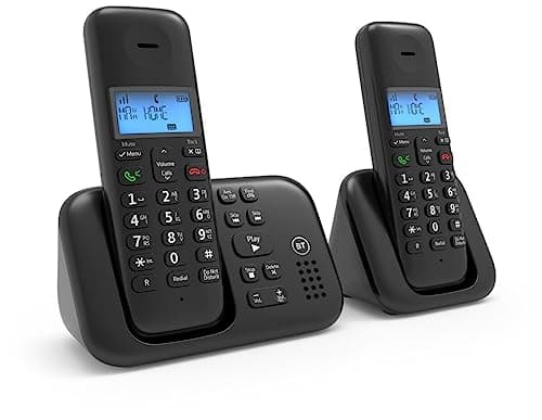 Image of BT 3960 Cordless Landline House Phone, Home Phone, Nuisance Call Blocker, Do Not Disturb button, Answer Machine, Twin Handset Pack (Renewed)