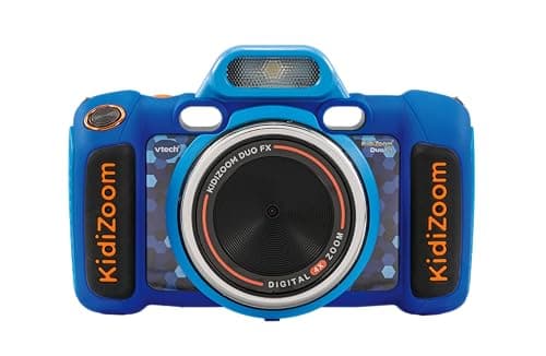 Image of VTech KidiZoom Duo FX, Kids Camera with Colour Screen, 8MP, Photos, Selfies & Videos, AR Filters, 20 games, 75 photo & video effects, filters & frames, for Infants aged 3, 4, 5, 6, 7 + years, Blue